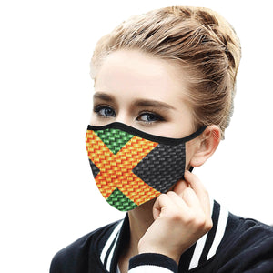 JAMAICA FLAG Mouth Mask in One Piece (2 Filters Included)