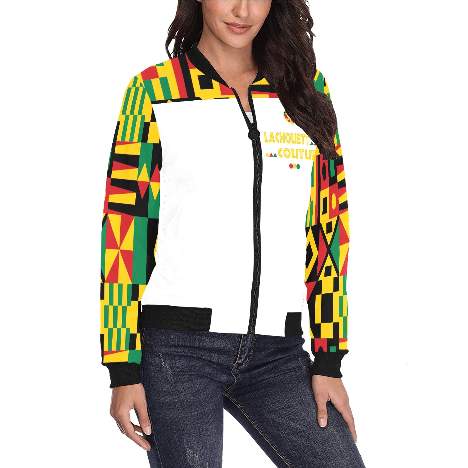 KENTE BUTAN Bomber Jacket for Women