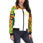 KENTE BUTAN Bomber Jacket for Women