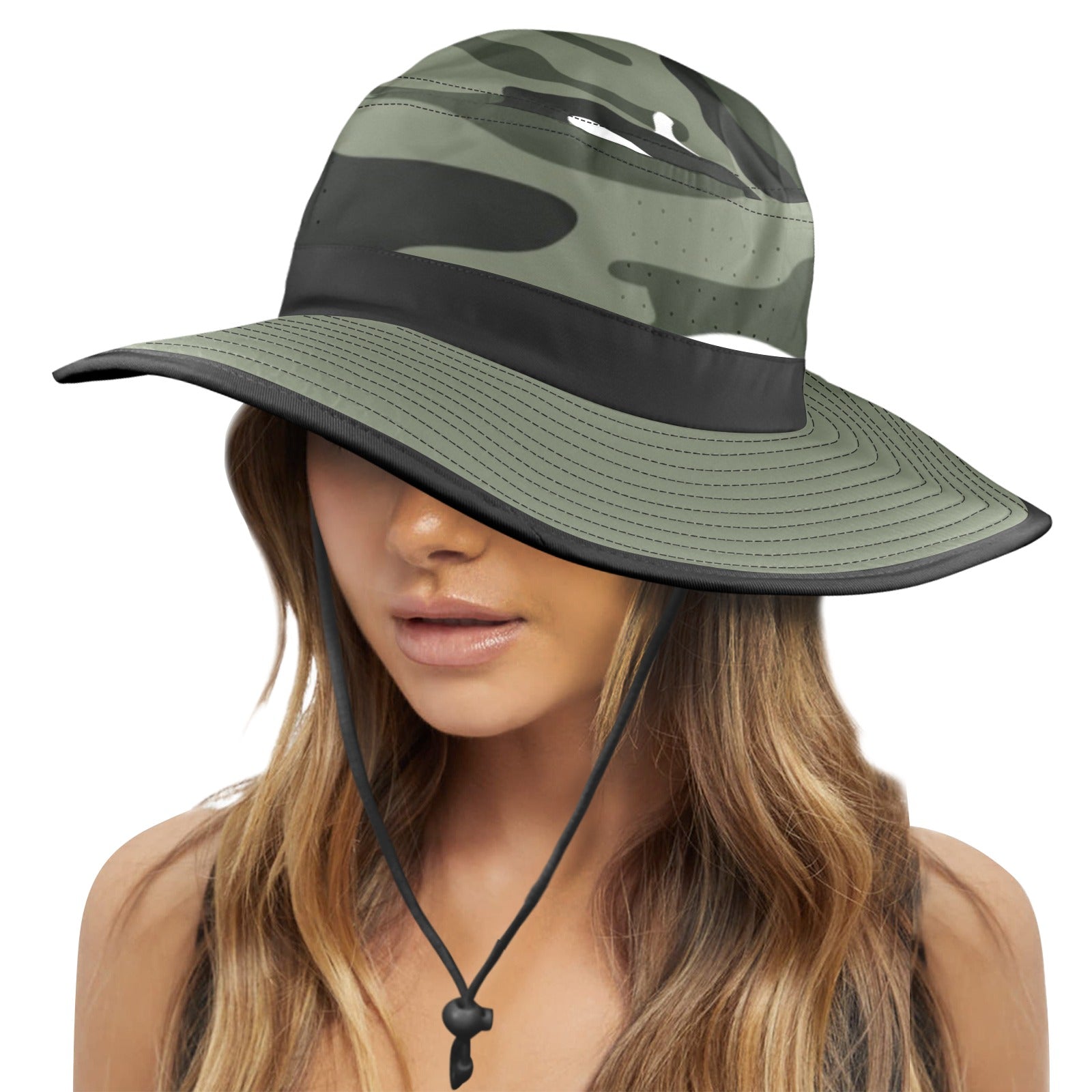 CAMOUFLAGE Wide Brim Bucket Hat