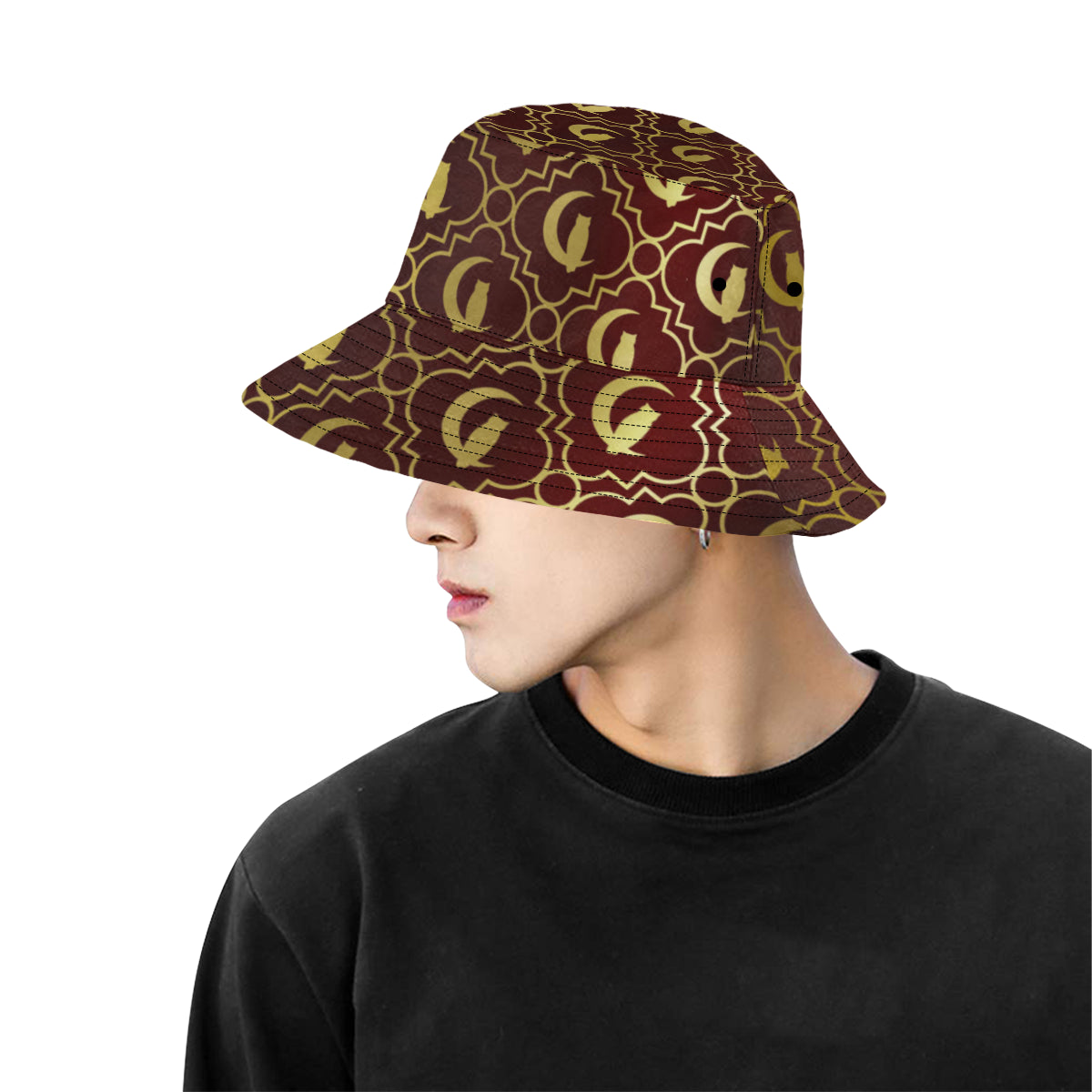 ELEGANCE BRDX All Over Print Bucket Hat for Men