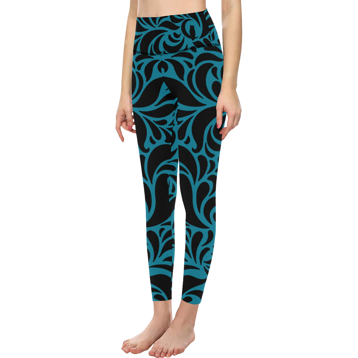 GORGEOUS BLU  All Over Print High-Waisted Leggings