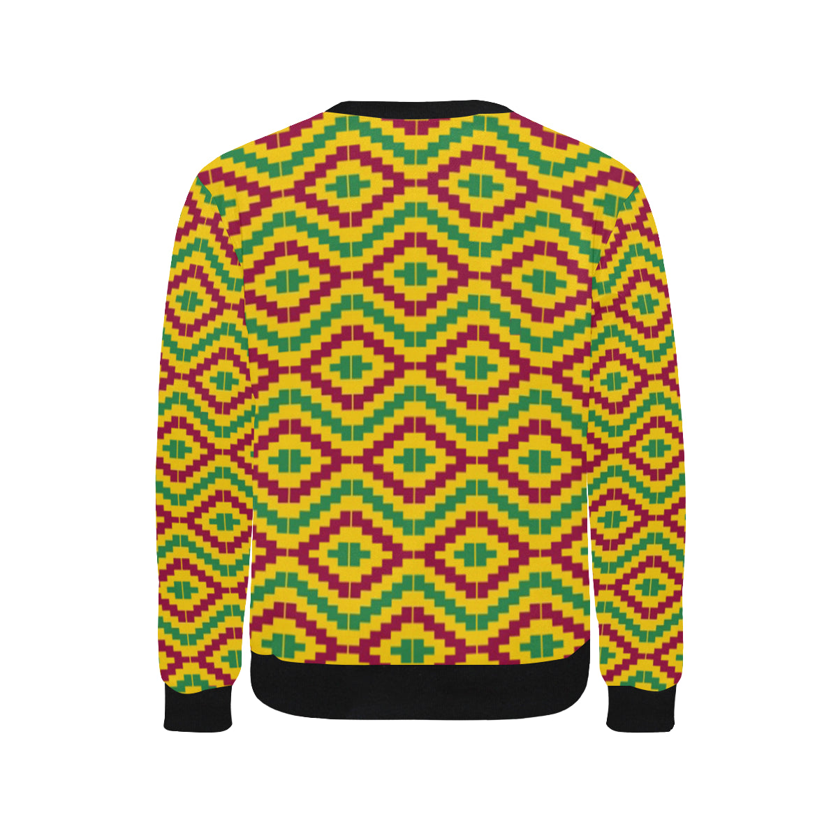 KEMET STYLE Men's Rib Cuff Crew Neck Sweatshirt