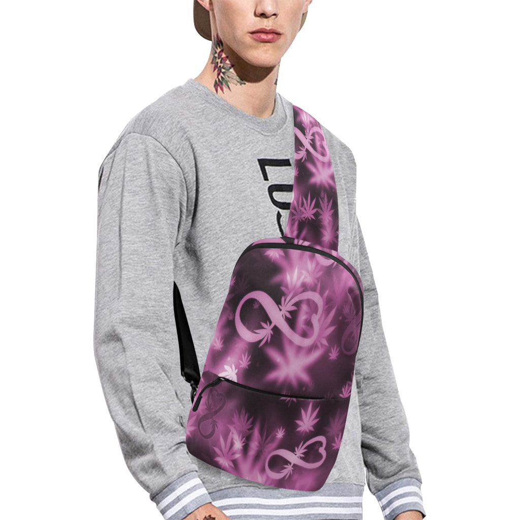 INFINITY PURPLE COSMOS Chest Bag (Model 1678)