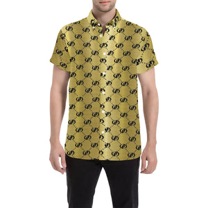 EXCELLENCE GLDBLCC Men's All Over Print Short Sleeve Shirt