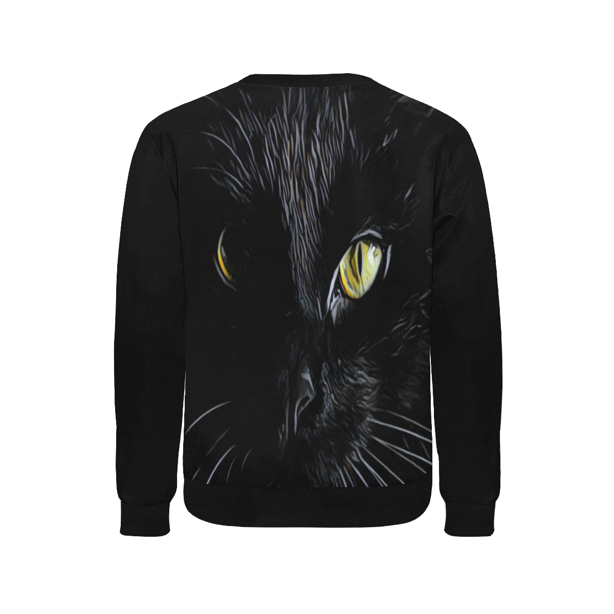 BASTET CAT Men's Rib Cuff Crew Neck Sweatshirt
