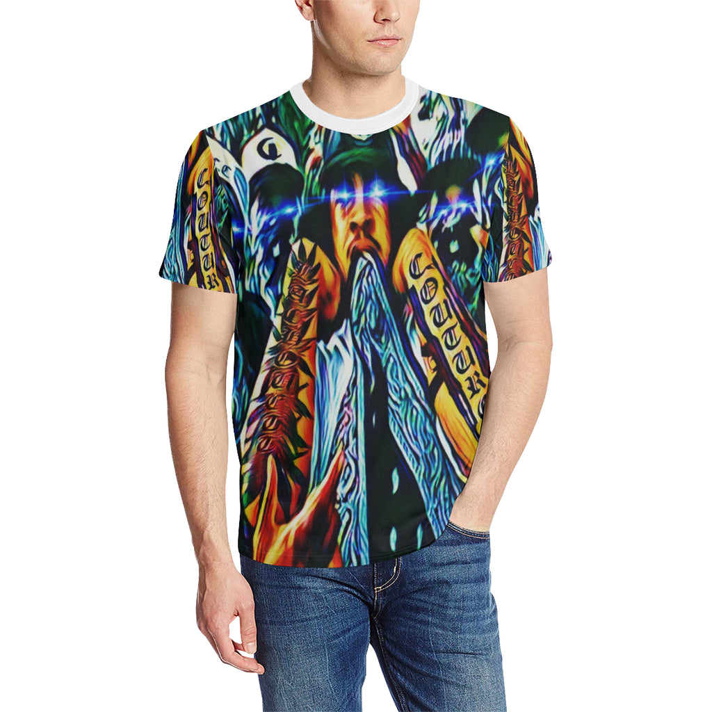 ON CRIIIP Men's All Over Print T-Shirt (Solid Color Neck) (Model T63)