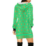 HIGHLEAF GRGOLD All Over Print Hoodie Mini Dress