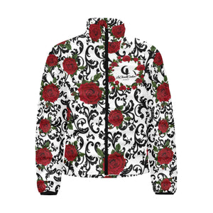 RED ROSES Men's Stand Collar Padded Jacket