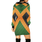 JAMAICA FLAG All Over Print Hoodie Mini Dress