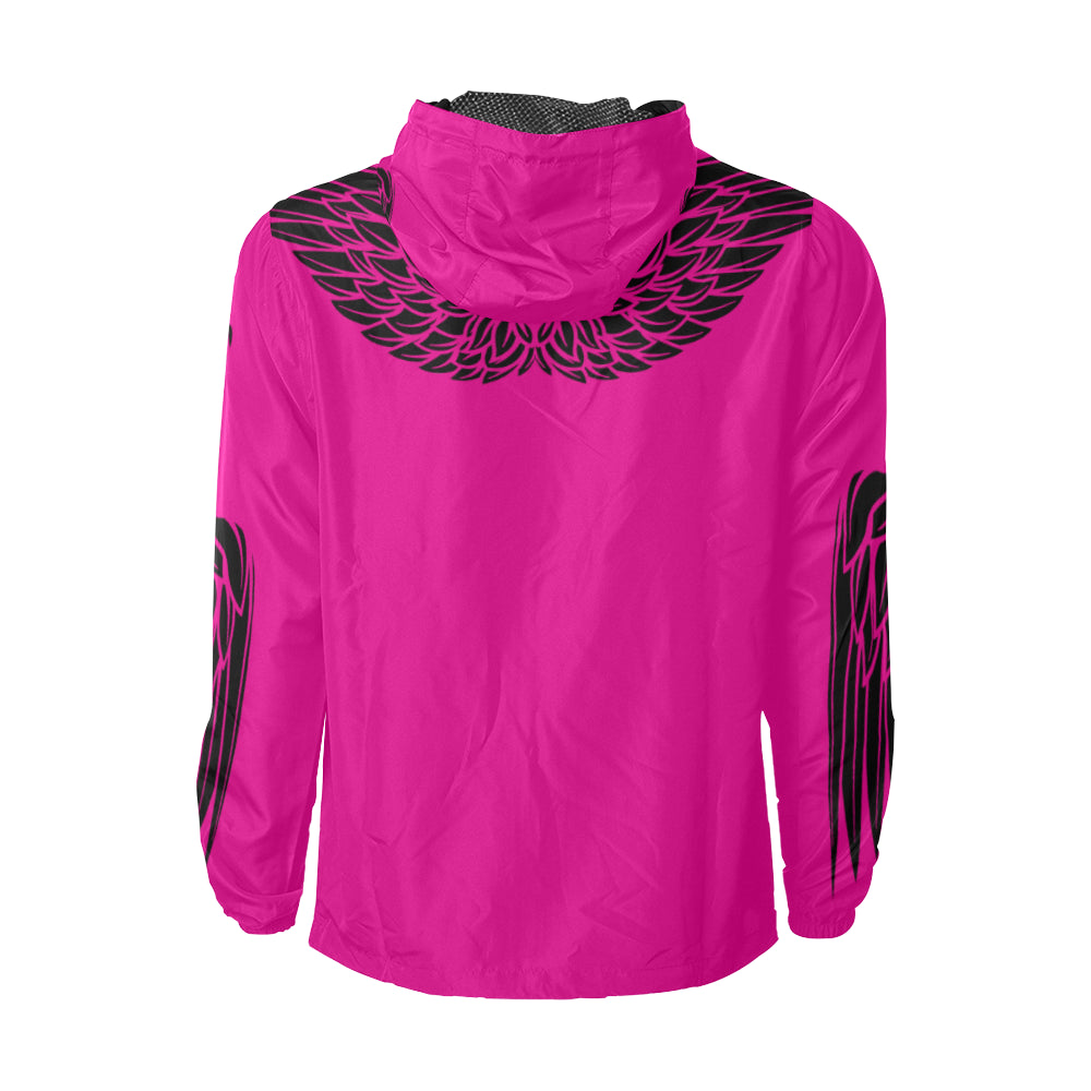 LCC WINGZ FUSHIA All Over Print Windbreaker for Unisex