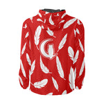 FEATHER RED Unisex All Over Print Windbreaker
