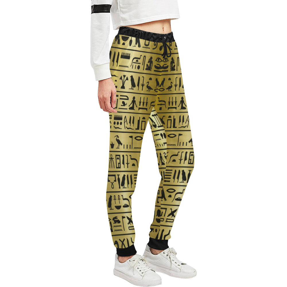 MEDU NETER GOLD Women's All Over Print Sweatpants (Model L11)
