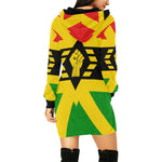 FIST UP RBG All Over Print Hoodie Mini Dress