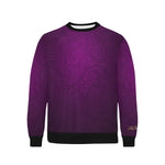 LUXURY GANG GRAPE Men's Rib Cuff Crew Neck Sweatshirt