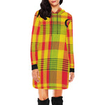 MADRAS All Over Print Hoodie Mini Dress