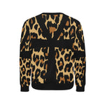 CHEETAH ANKH Men's Rib Cuff Crew Neck Sweatshirt