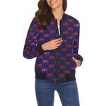 EXCELLENCE BLURED All Over Print Bomber Jacket for Women