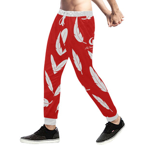 FEATHER RED Men's All Over Print Sweatpants (Model L11)