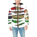 RBG ANKH RIPPED Men's Padded Hooded Jacket