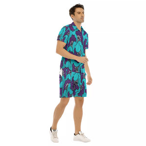 AFRICAN FLOWER Men's Short Sleeve Shirt Sets