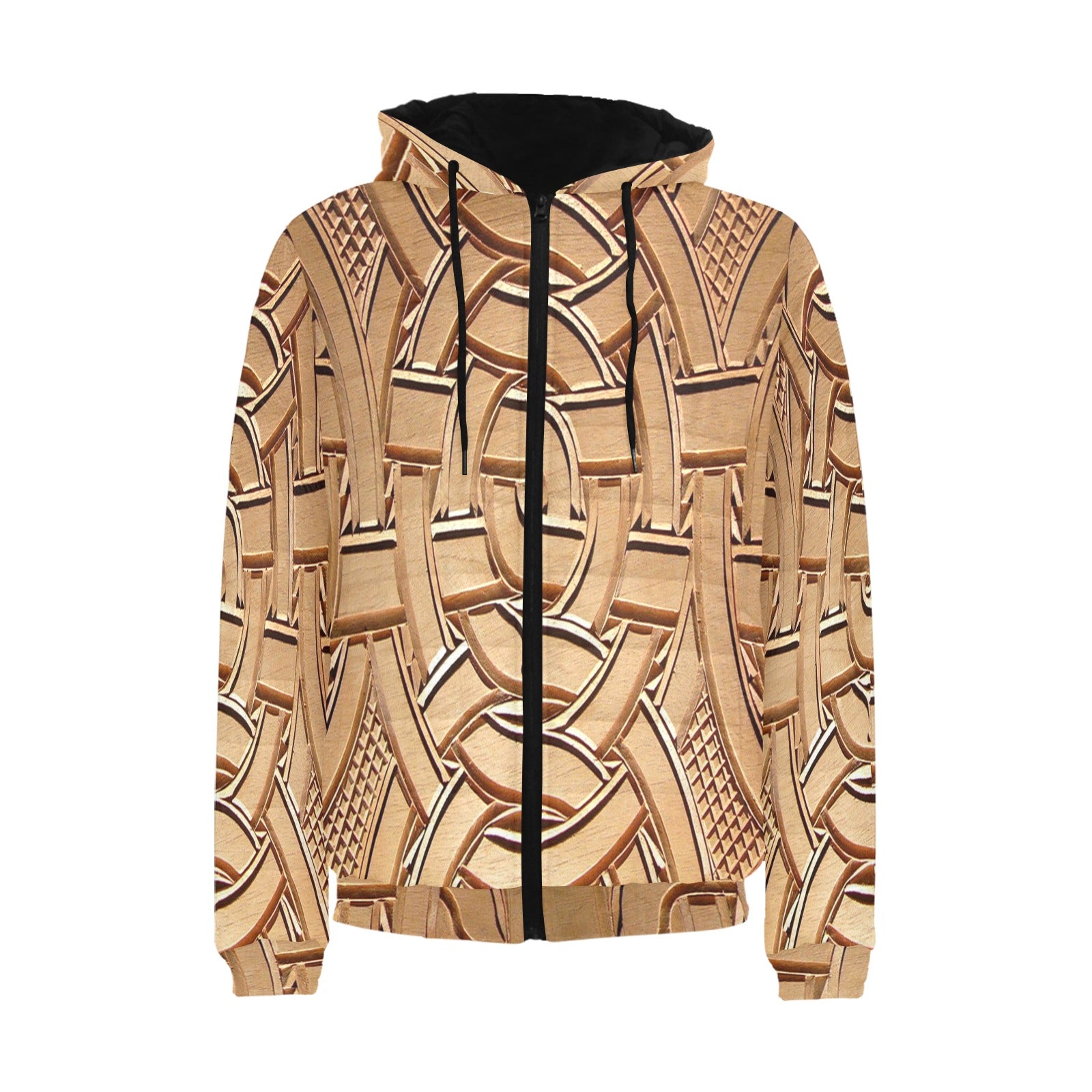 TEMBE ART WOODED PADDED HOODIE Men's Padded Hooded Jacket