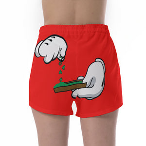 BURN THE OPPS RED Women's Short Pants