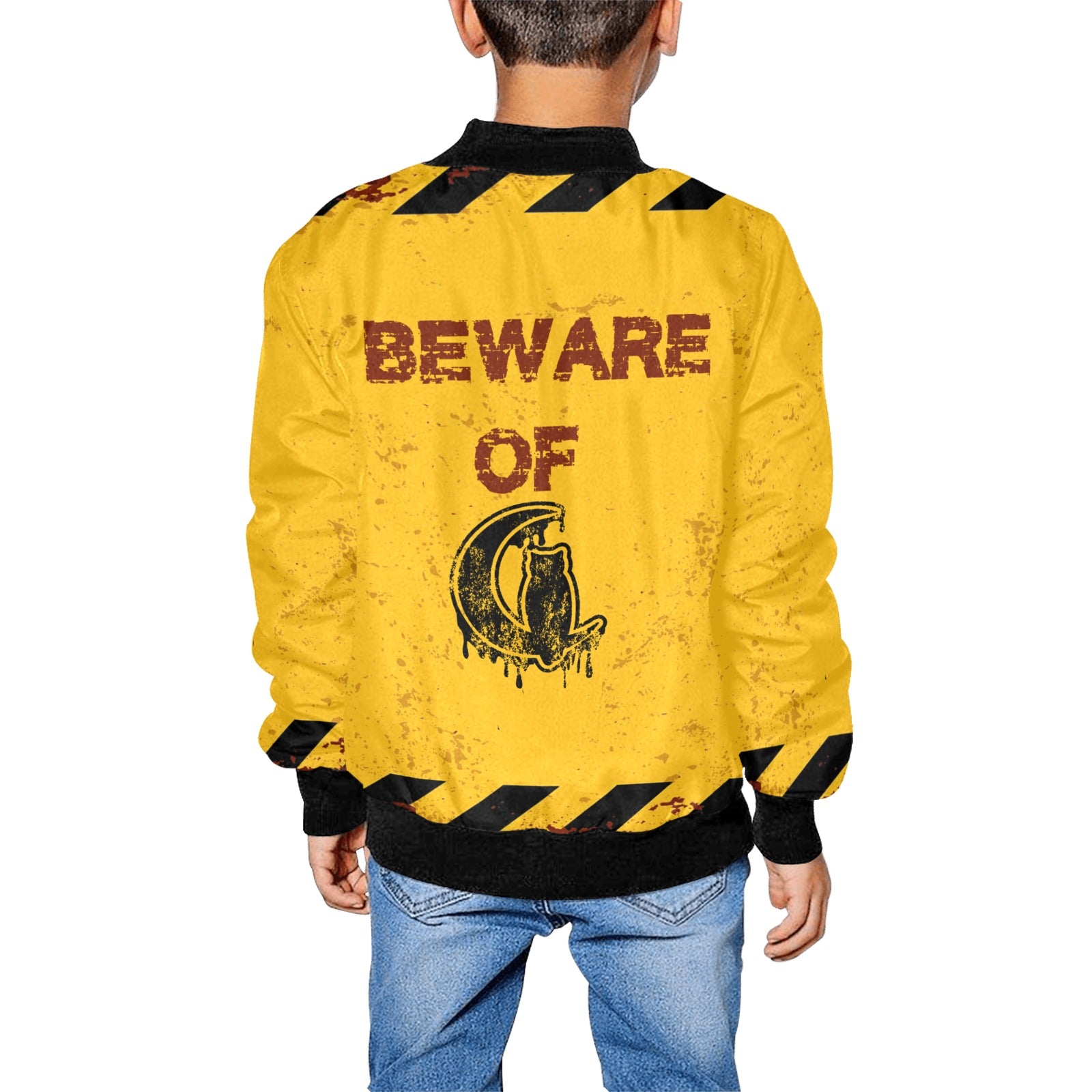 BEWARE Kids' All Over Print Bomber Jacket