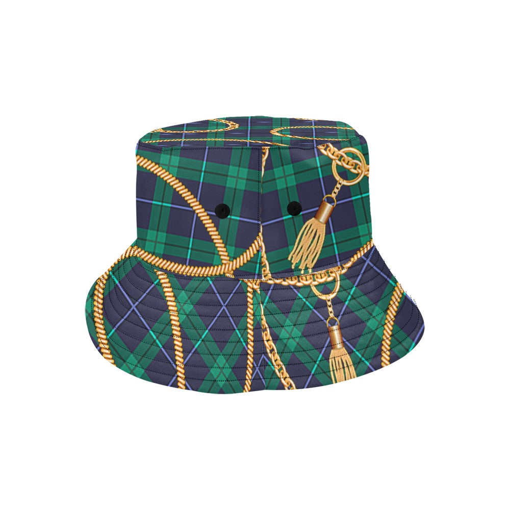 PLAID IN GOLD All Over Print Bucket Hat