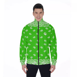 BANDANA FULLY GREEN Stand Collar Jacket