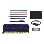 JAGUAR SKIN BLUE Pencil Pouch/Large