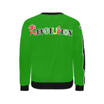REVOLUTION GRN Men's Rib Cuff Crew Neck Sweatshirt