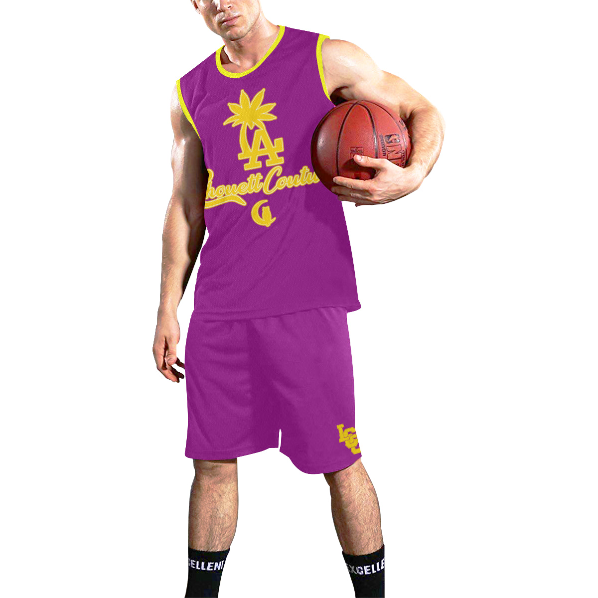 LACHOUETTFORNIA L.A All Over Print Basketball Uniform