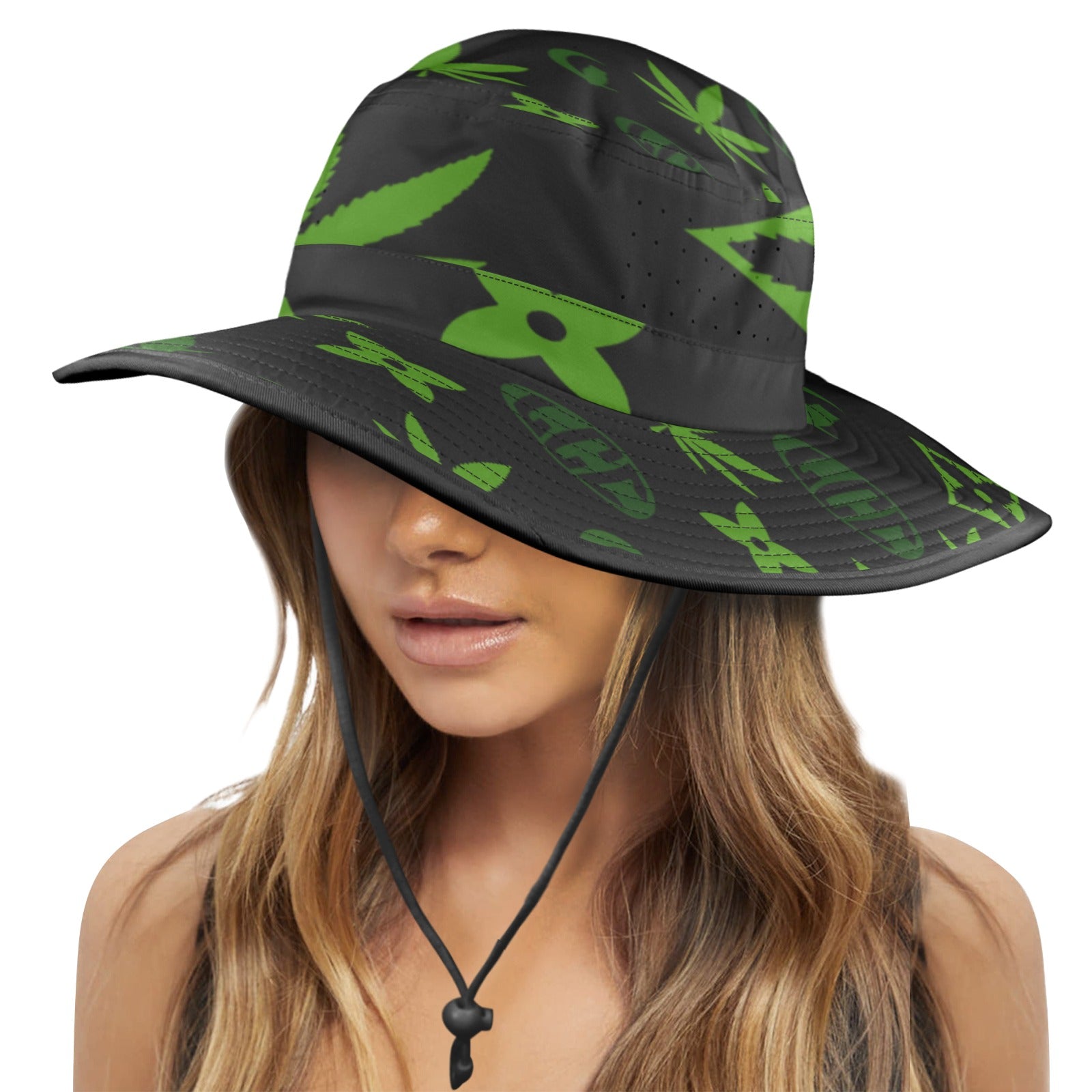 GET HIGHER Wide Brim Bucket Hat