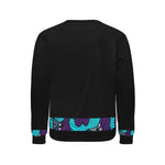 AFRIKA FLOWER STRASS Men's Rib Cuff Crew Neck Sweatshirt