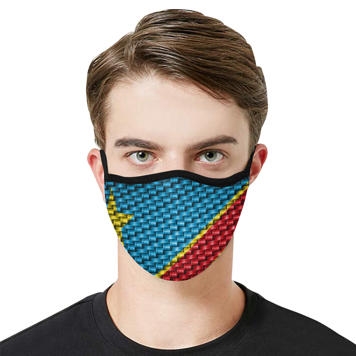 CONGO FLAG Mouth Mask in One Piece (2 Filters Included)