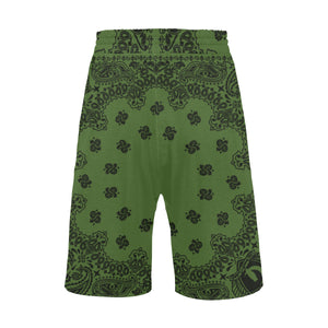 BANDANA KAKI Men's All Over Print Casual Shorts)