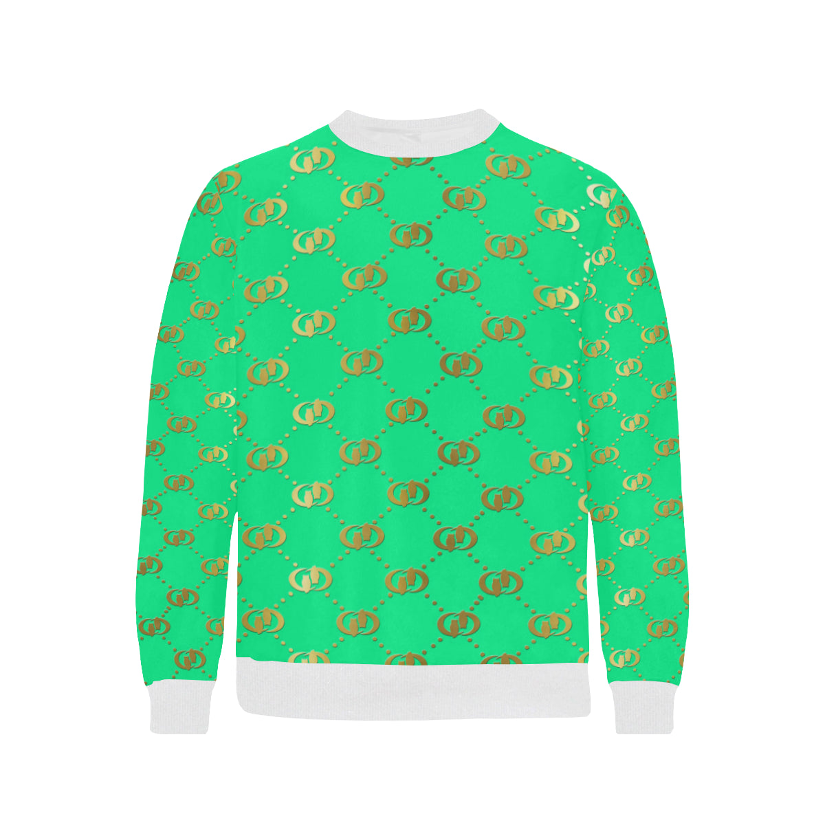 EXCELLENCE TRQGLD Men's Rib Cuff Crew Neck Sweatshirt