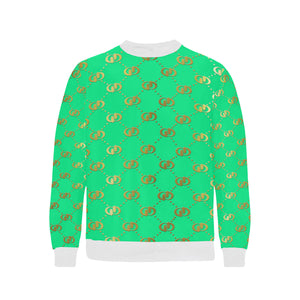 EXCELLENCE TRQGLD Men's Rib Cuff Crew Neck Sweatshirt