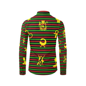 RBG KEMET Men's All Over Print Casual Dress Shirt