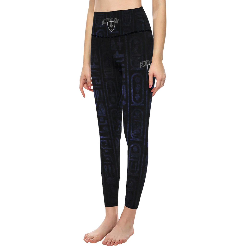 HOTEP ANKH All Over Print High-Waisted Leggings (Model L36)