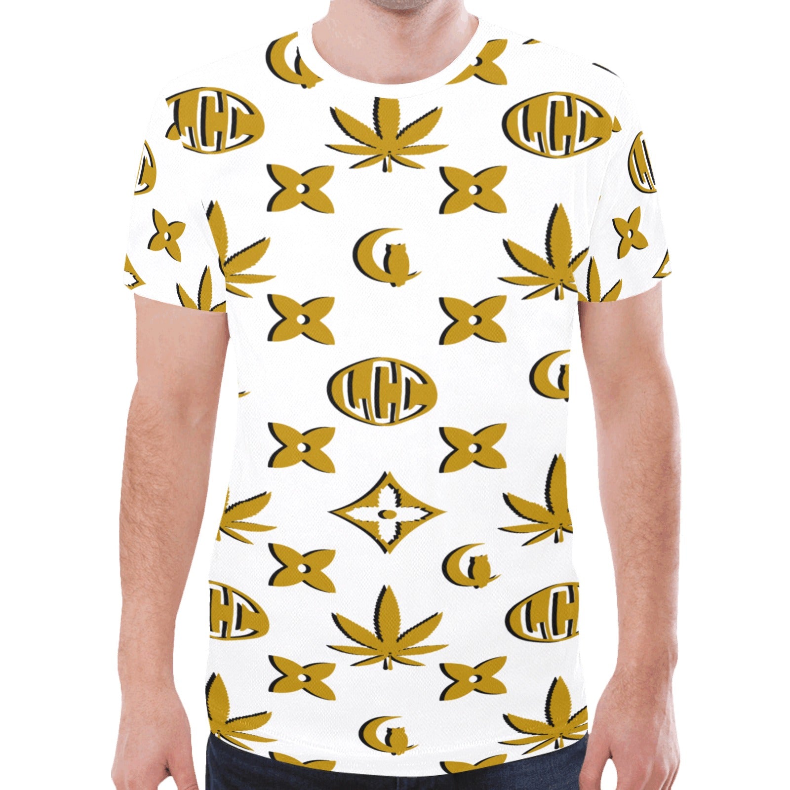 LCC WEEDY COLORS New All Over Print T-shirt for Men