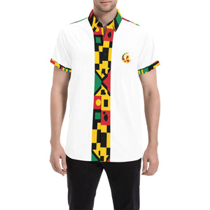 KENTE BUTAN Men's All Over Print Short Sleeve Shirt