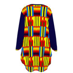 KENTE BLUE  Women's Loose Crew Neck shirt