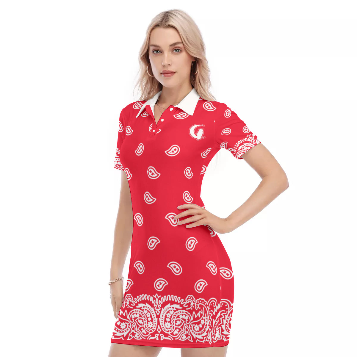 BANDANA FULLY Bs'UP Women's Polo Collar Dress