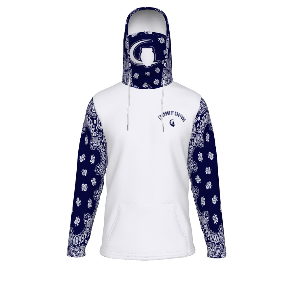 BANDANA NAVY BLUE Unisex Pullover Hoodie With Mask