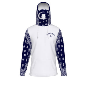 BANDANA NAVY BLUE Unisex Pullover Hoodie With Mask
