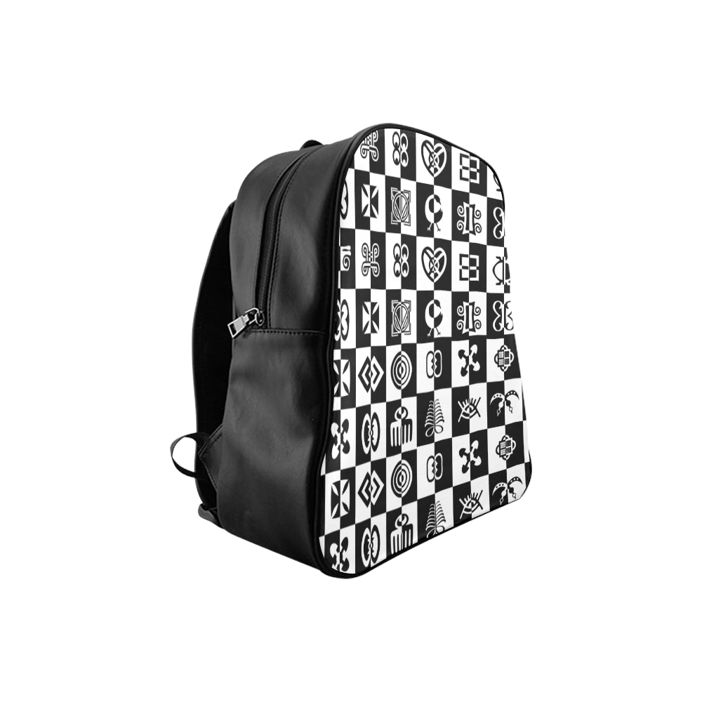 ADINKRA CHECCMATE School Backpack