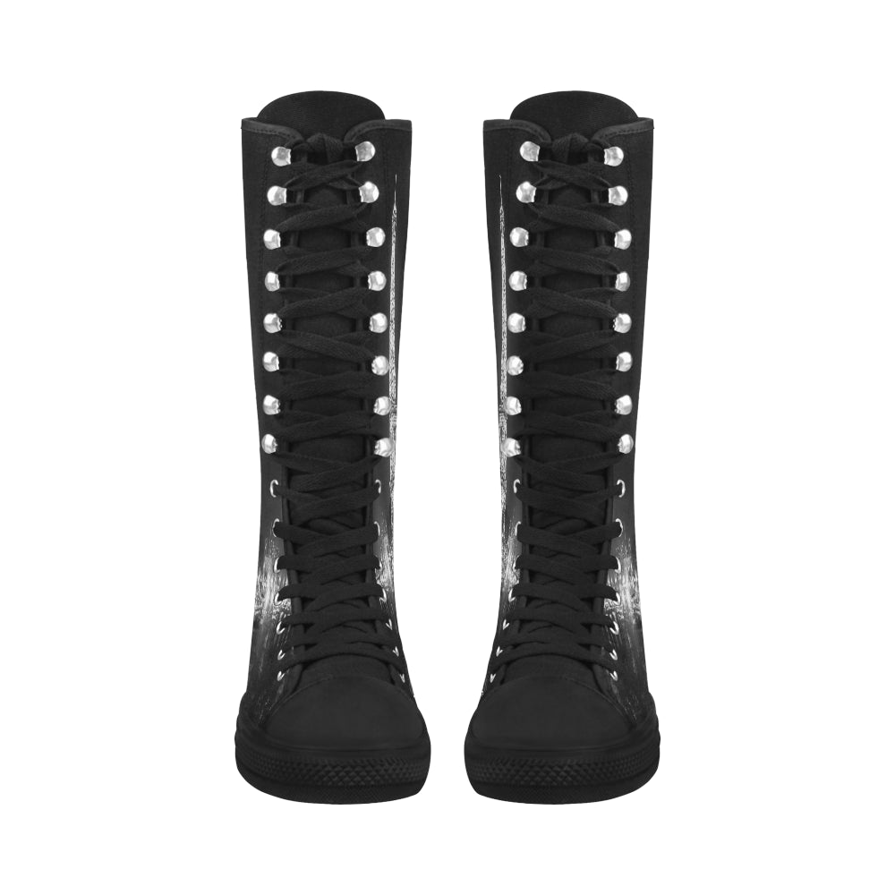 PARIS BY NIGHT Canvas Long Boots For Women Model 7013H