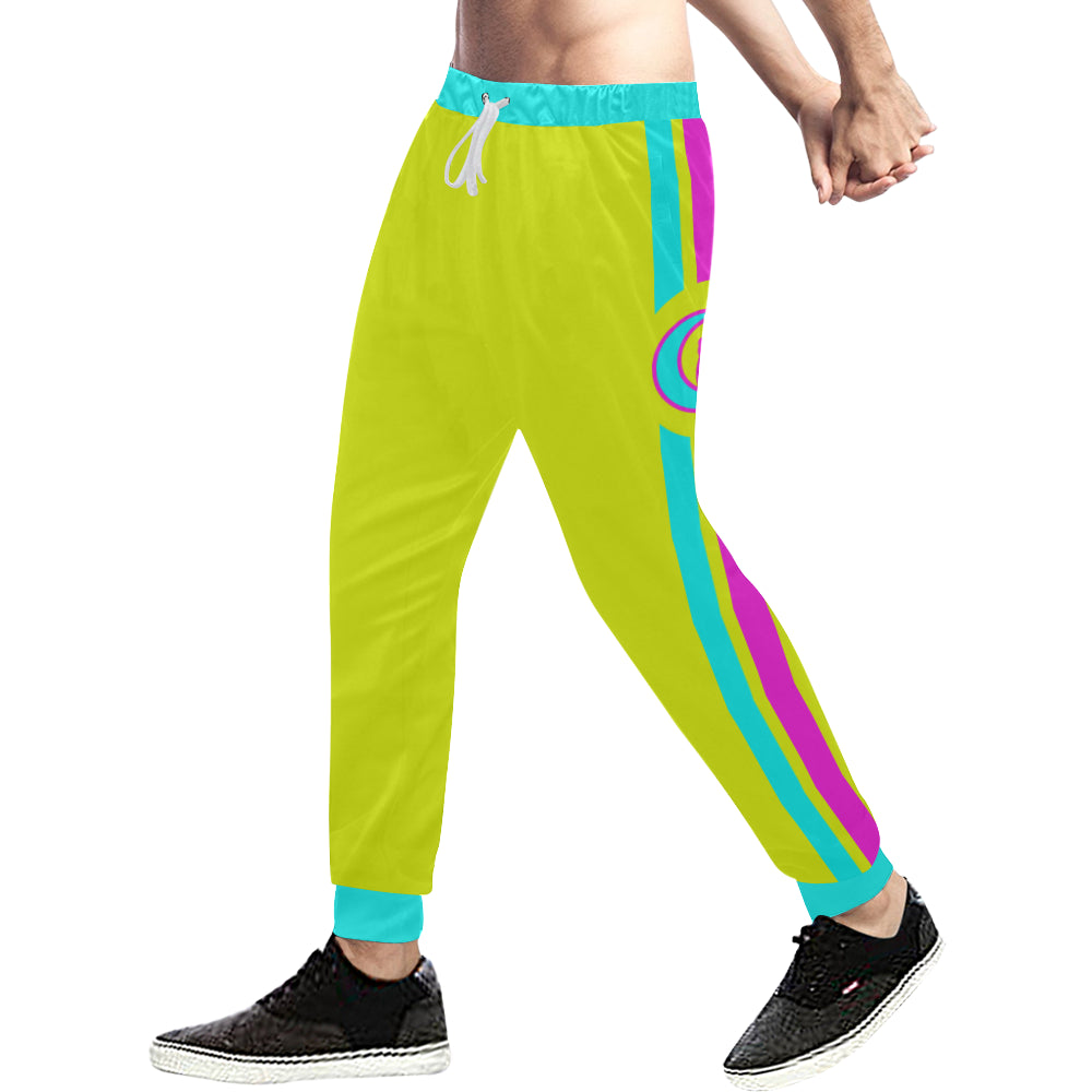 FRESH UP YELLOW Men's All Over Print Sweatpants (Model L11)